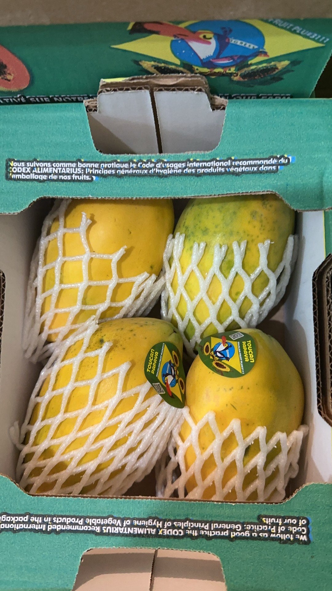 【Brazil】1 box of 1.8 kg papaya
