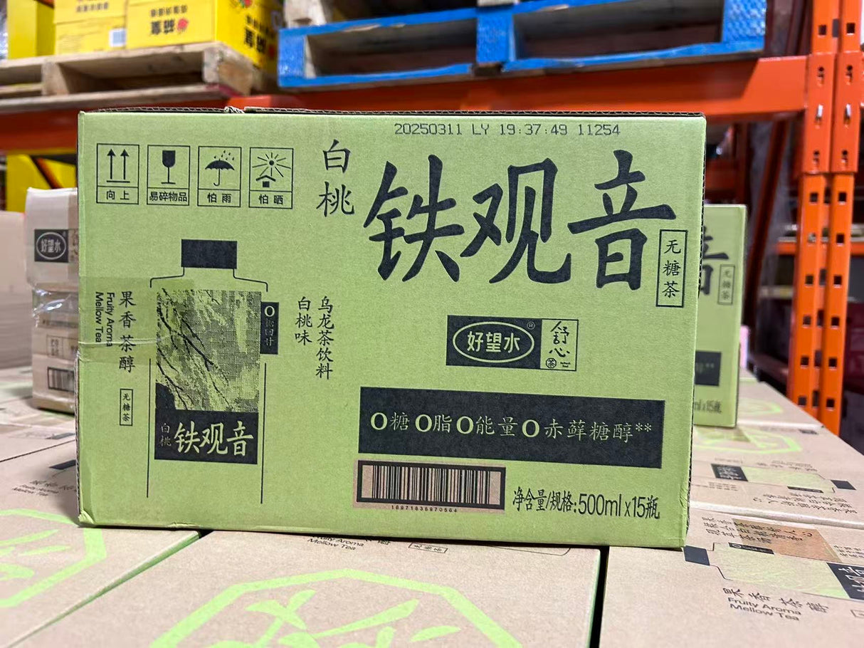 【好望水】无糖茶 白桃铁观音 500ml*15