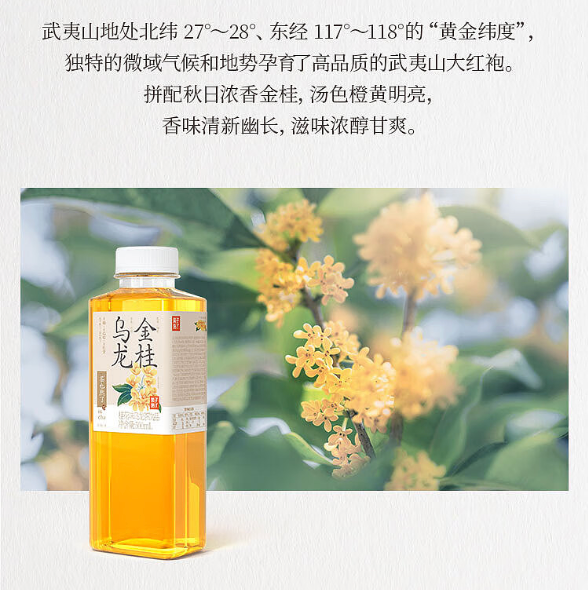 【果子熟了】无糖金桂乌龙茶 500ml*15
