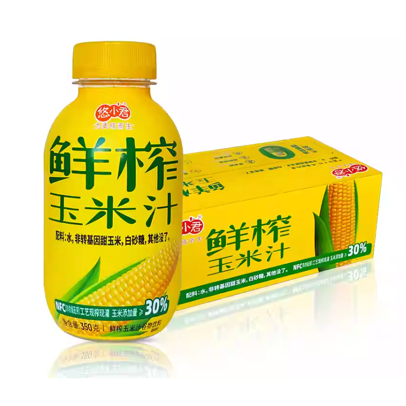 临期特价【悠小君】鲜榨玉米汁 350克*15