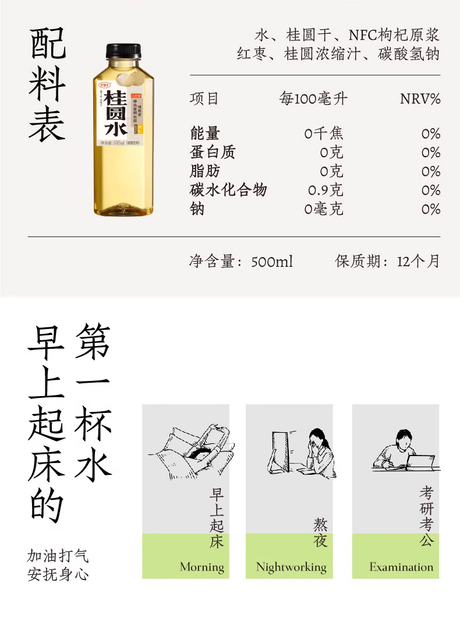 特价【好望水】桂圆水 500ml*15