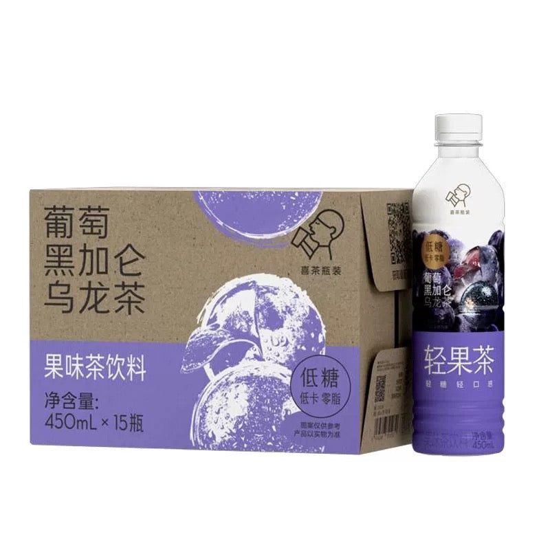【喜茶】葡萄 黑加仑 乌龙茶 果味茶饮料 450ml*15