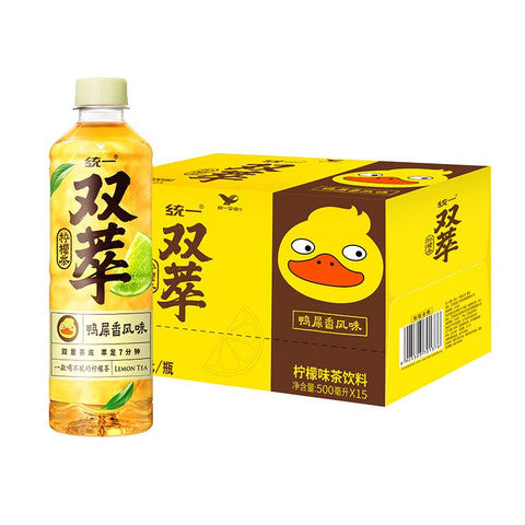 Special offer [Uni-President] Double Extract Duck Shit Fragrance Lemon Tea 500ml*15
