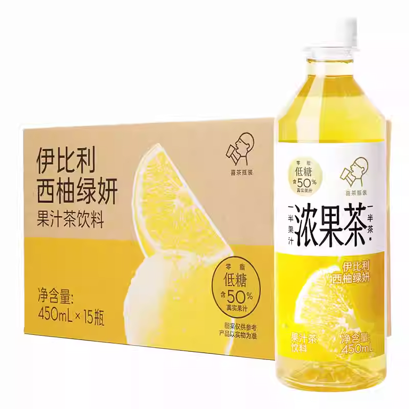 【喜茶】伊比利 西柚绿妍 果汁茶饮料 450ml*15